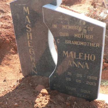 MASHEGWAN Maleho Anna 1908-2013