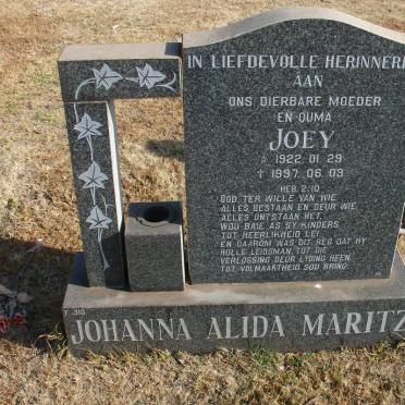 MARITZ Johanna Alida 1922-1997