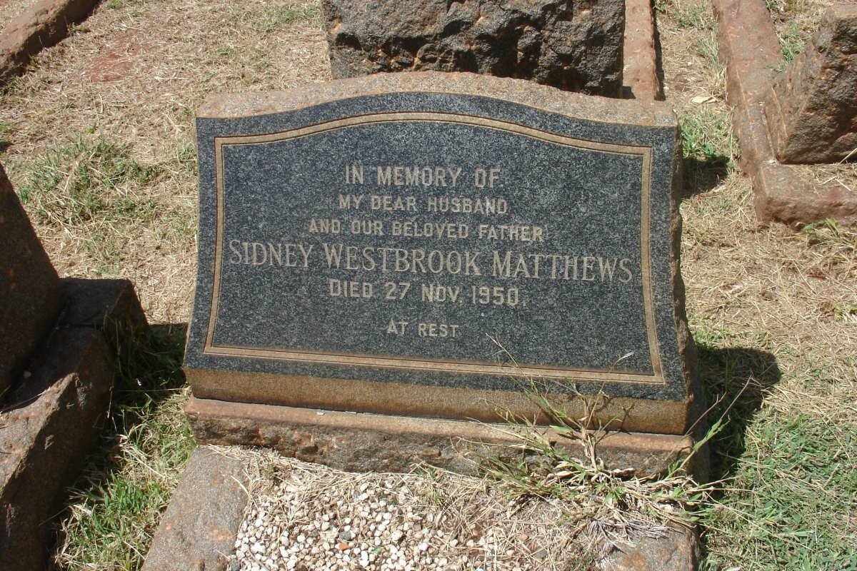 MATTHEWS Sidney Westbrook -1950