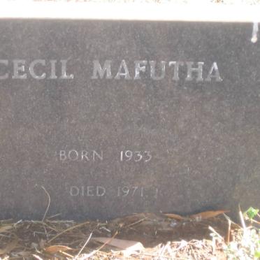 MAFUTHA Cecil 1933-1971