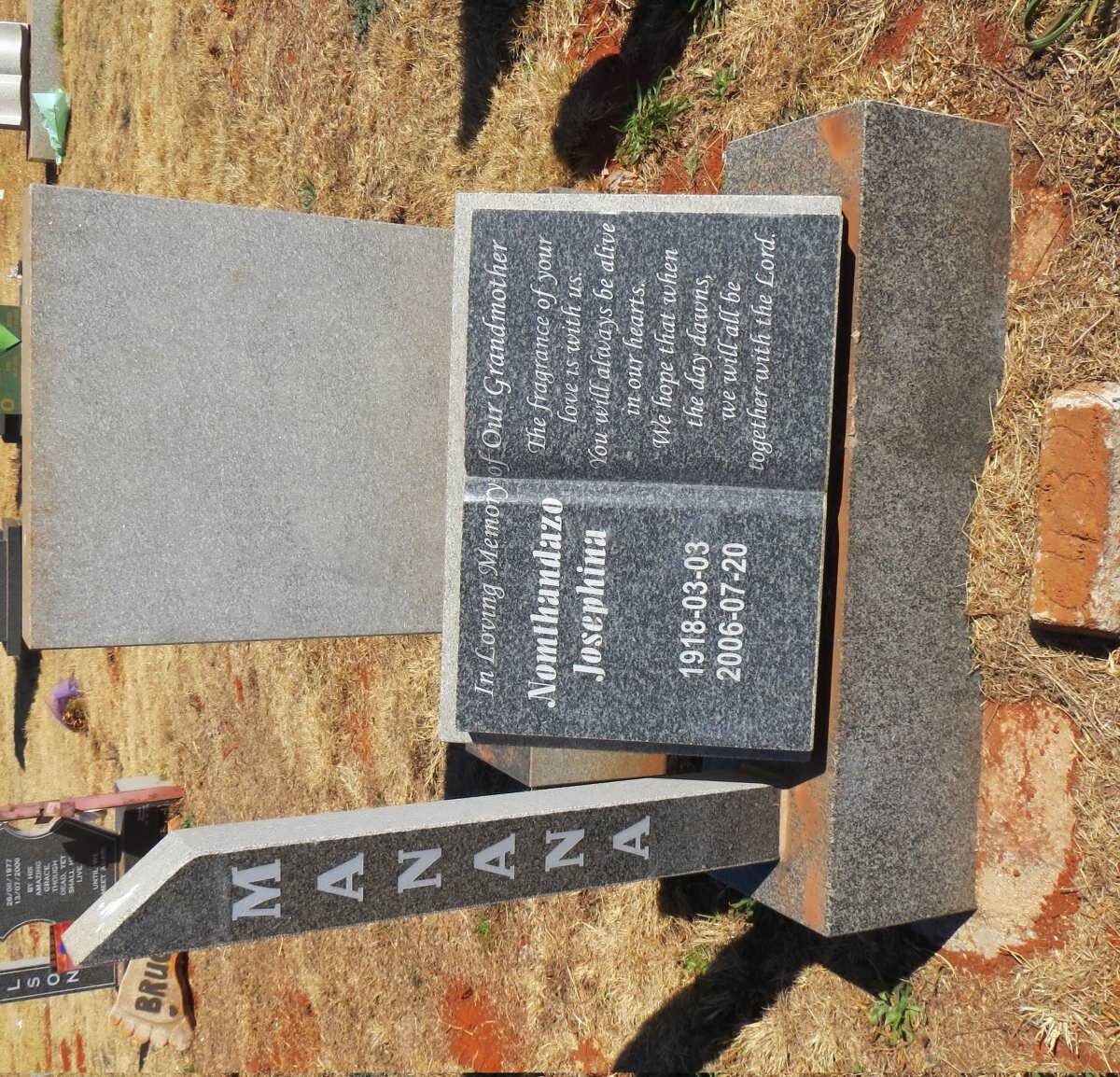 MANANA Nomthandazo Josephina 1918-2006