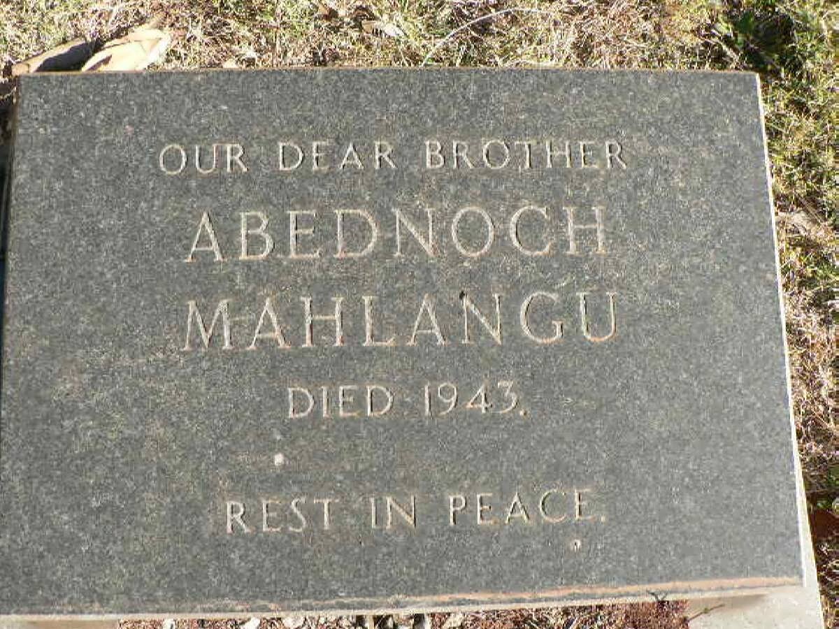 MAHLANGU Abenogh -1943