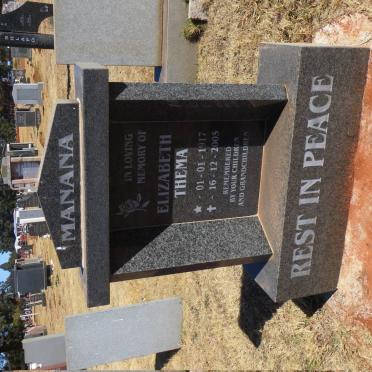 MANANA Elizabeth Thema 1917-2005