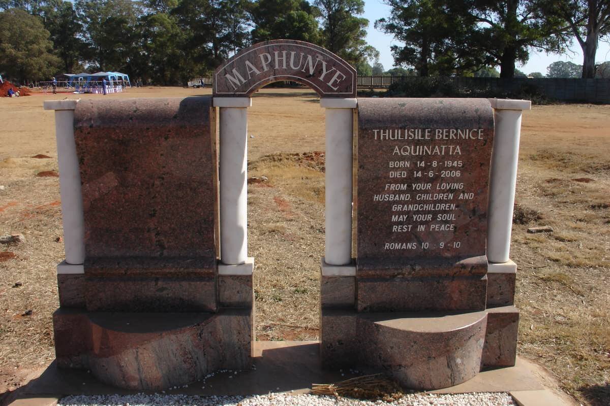 MAPUNYA Thulisile Bernice Aquinetta 1945-2006