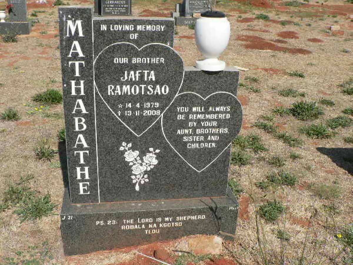 MATHABATHE Jafta Ramotsoa 1979-2008