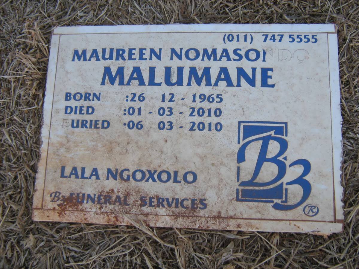 MALUMANE Maureen Nomasondo 1965-2010