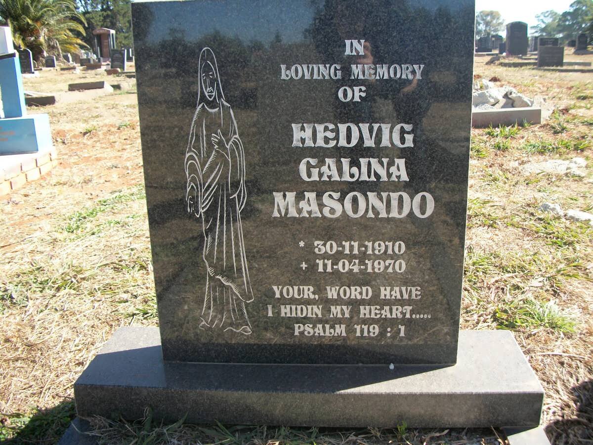 MASONDO Hedwig Galina 1910-1970