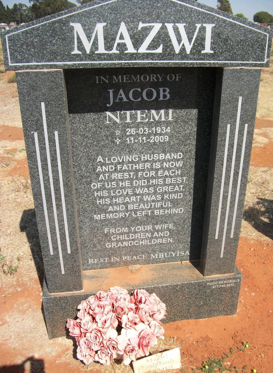 MAZWI Jacob Ntemi 1934-2009