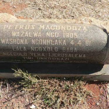 MAGONDOZA Petrus 1905-1981