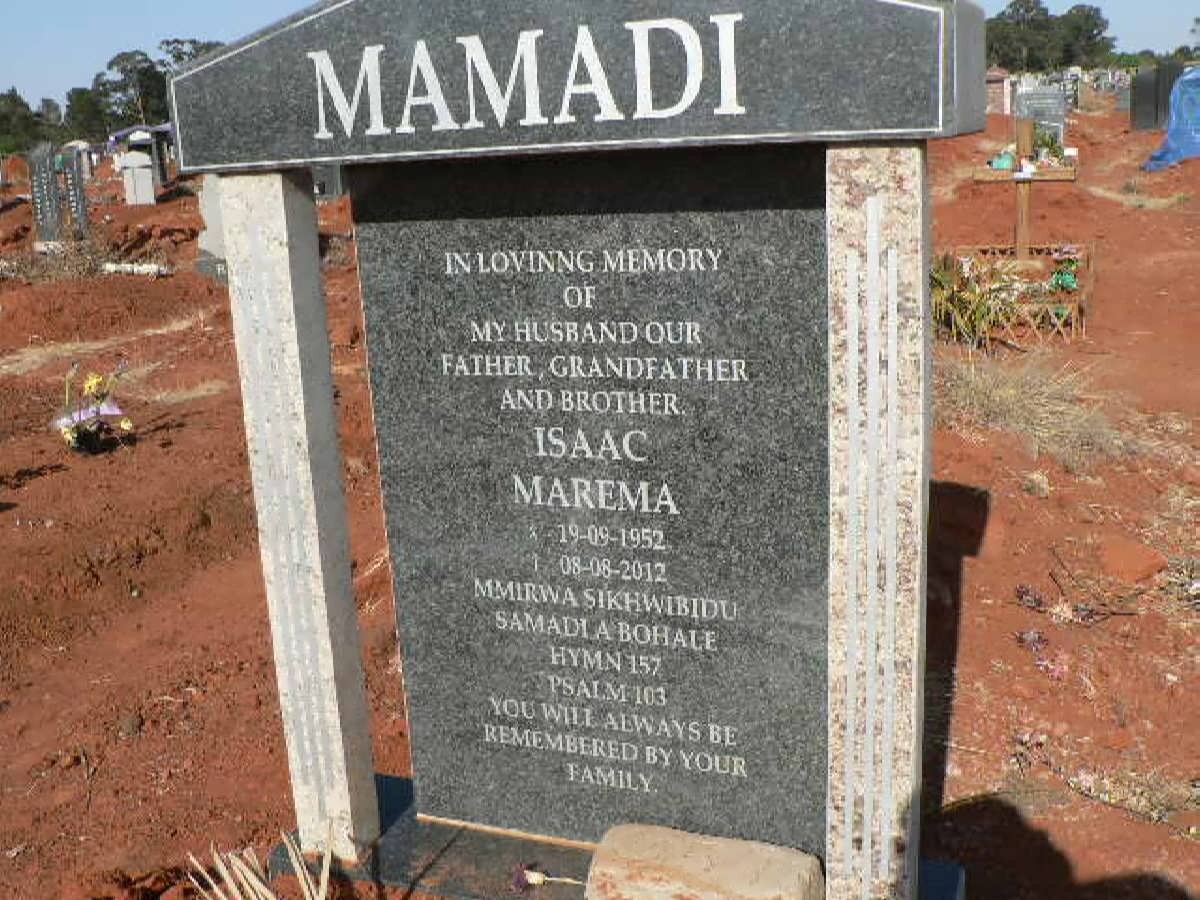 MAMADI Isaac Marema 1952-2012