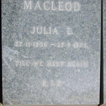 MACLEOD Julia E. 1906-1973