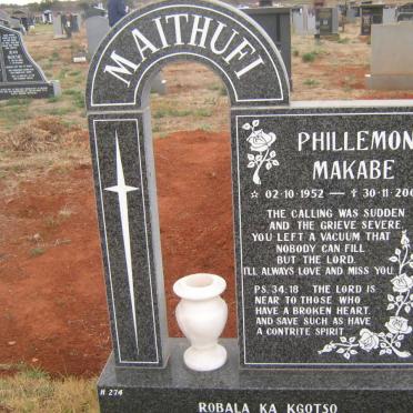 MAITHUFI Phillemon Makabe 1952-2007