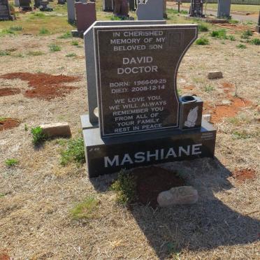 MASHIANE David Doctor 1966-2008