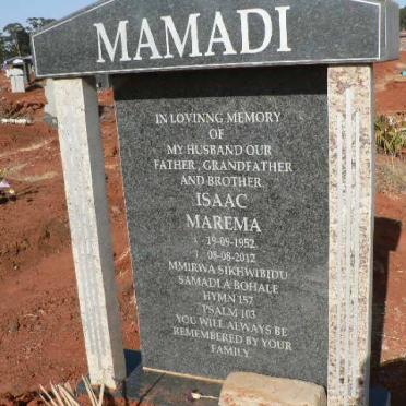 MAMADI Isaac Marema 1952-2012