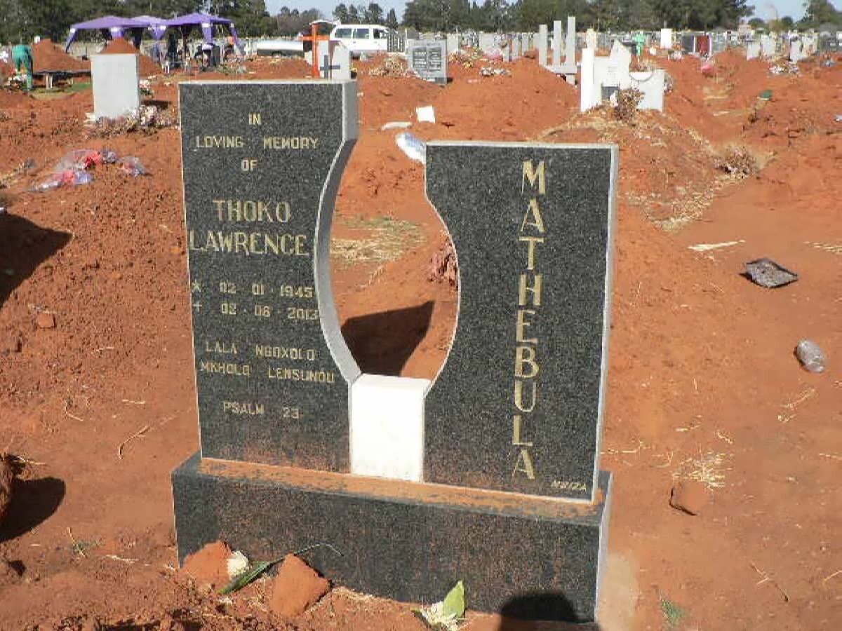 MATHEBULA Thoko Lawrence 1945-2013