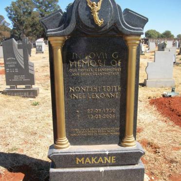 MAKANE Nonthsyi Edith nee LEKOANE 1930-2006