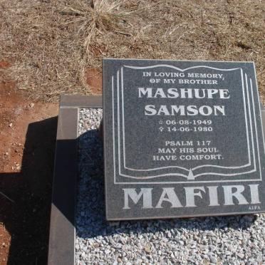 MAFIRI Mashupe Samson 1949-1980