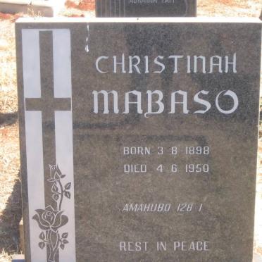MABASO Christinah 1898-1950