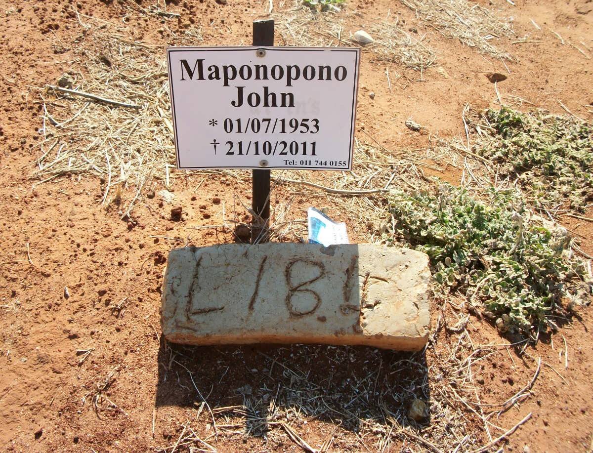 MAPONOPONO John 1953-2011