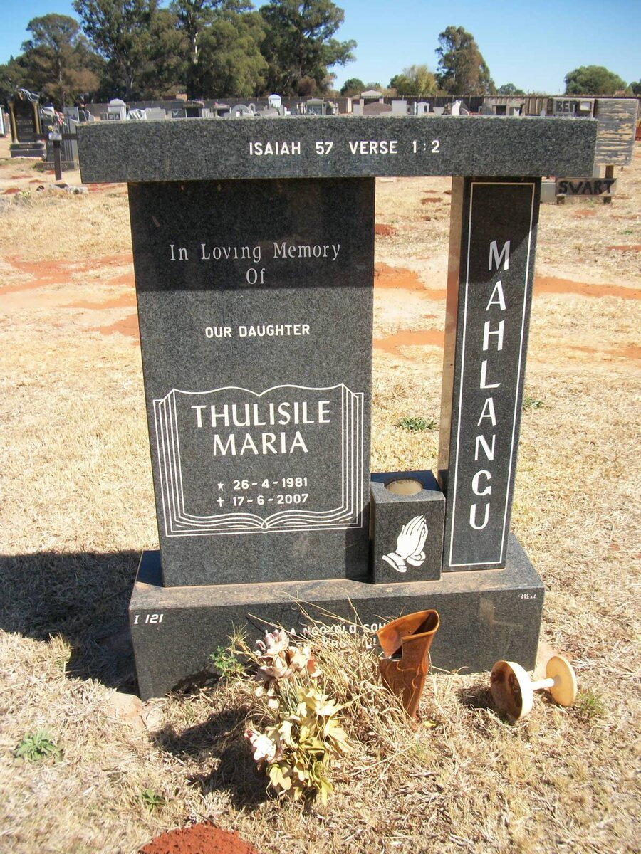 MAHLANGU Thulisile Maria 1981-2007