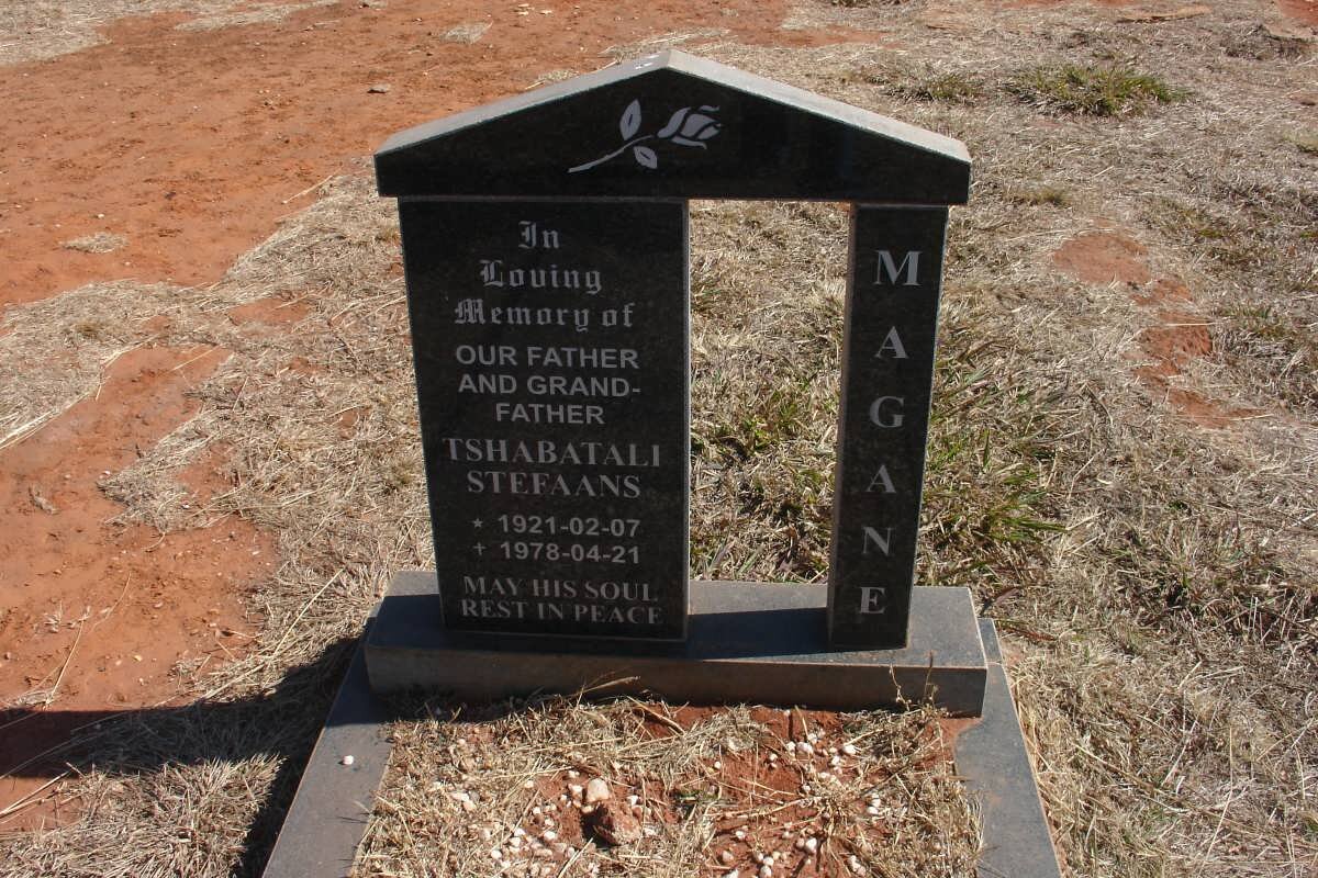 MAGANE Tshabatali Stefaans 1921-1978