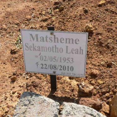 MATSHEME Sekamotho Leah 1953-2010