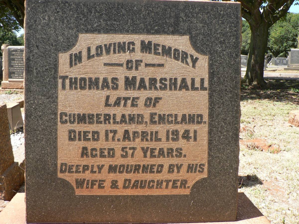 MARSHALL Thomas -1941