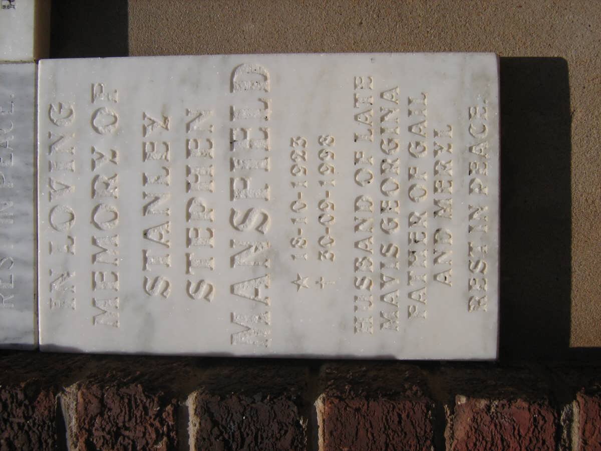 MANSFIELD Stanley Stephen 1923-1998