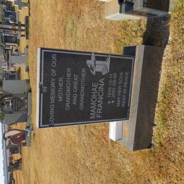 MAMOHAE Francina 1935-2001