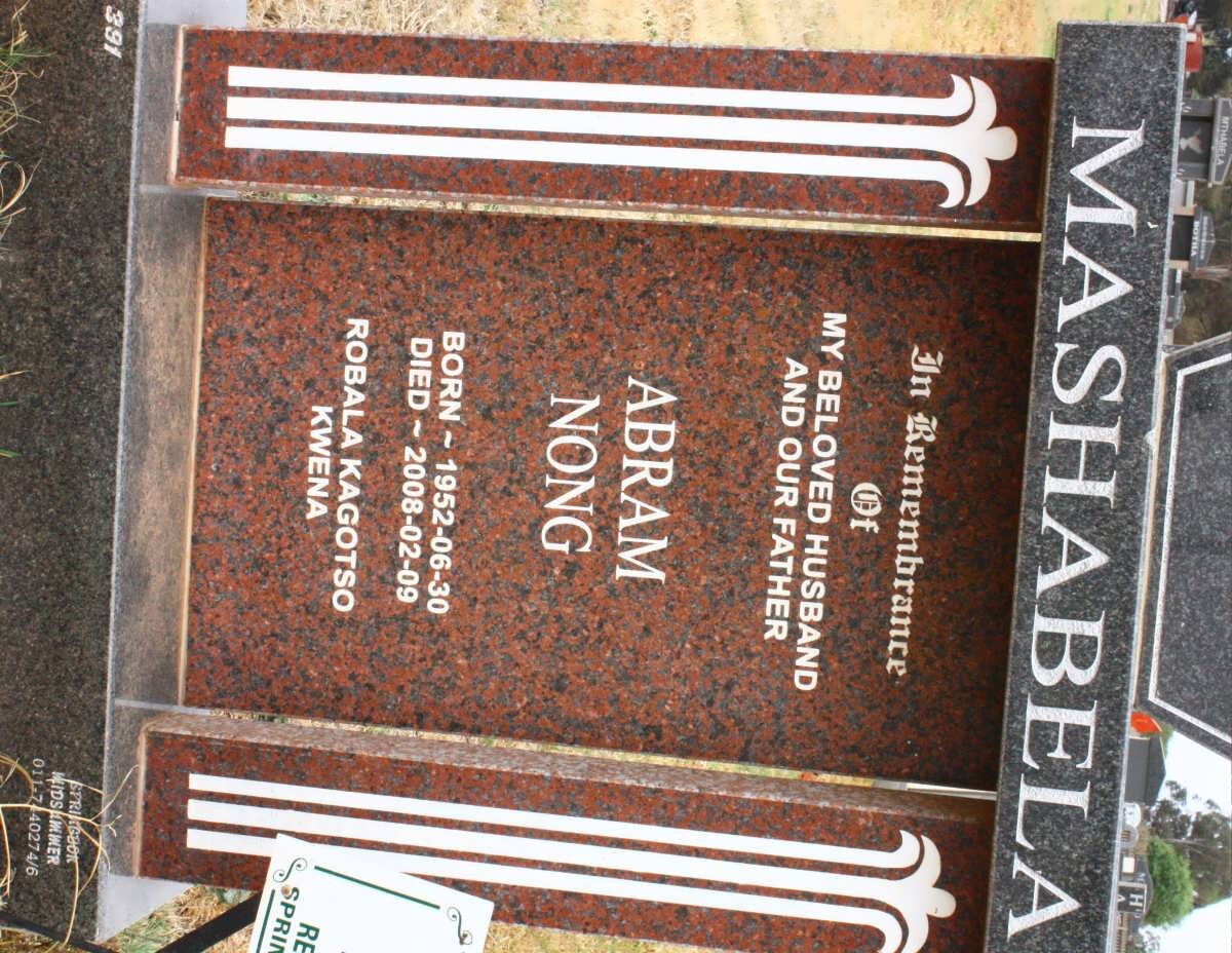 MASHABELA Abram Nong 1952-2008