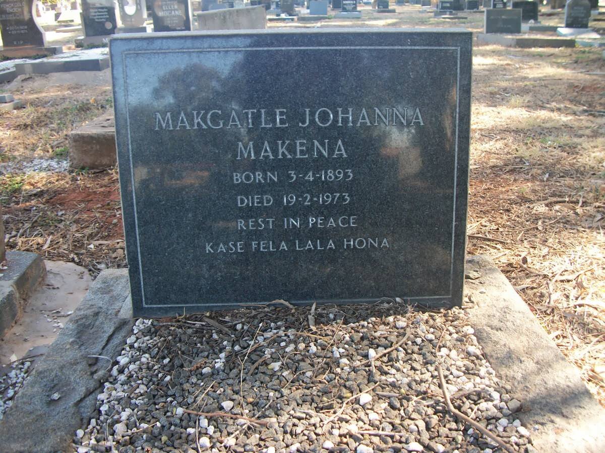MAKENA Makgatle Johanna 1893-1973