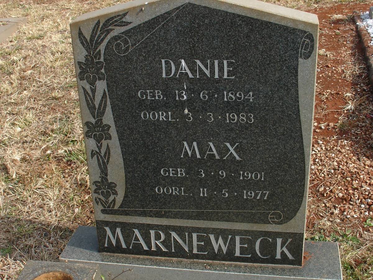MARNEWECK Danie 1894-1982 &amp; Max 1901-1977