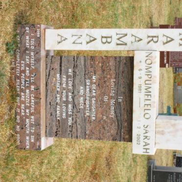 MARAMBANA Nompumelelo Sarah 1981-2002