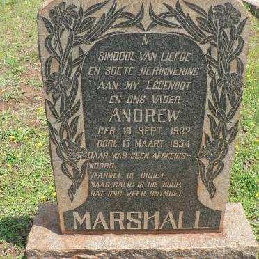 MARSHALL Andrew 1932-1954