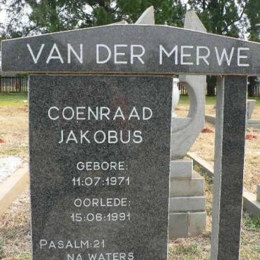 MERWE Coenraad Jakobus, van der 1971-1991