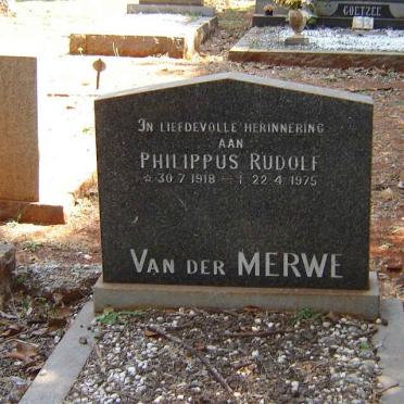 MERWE Philippus Rudolf, van der 1918-1975