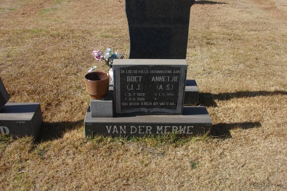 MERWE J.J. 1939-2001 &amp; A.S. 1942-