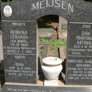 MEIJSEN Dirk 1908-1998 &amp; Reiniera Gerda WINKEL 1906-1965