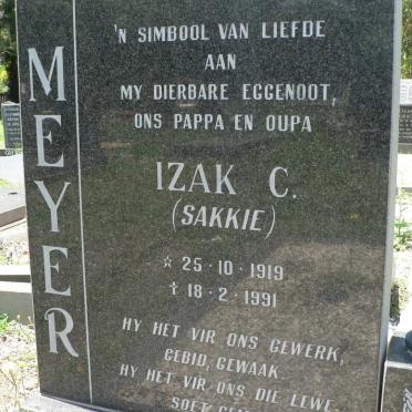 MEYER Izak C. 1919-1991