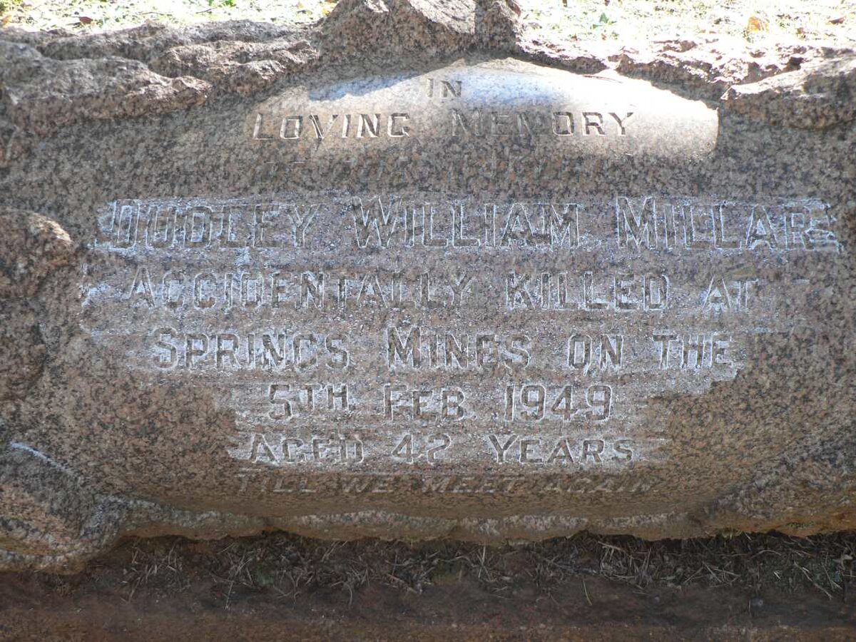 MILLAR Dudley William -1949