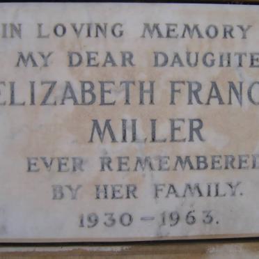 MILLER Elizabeth Frances 1930-1963