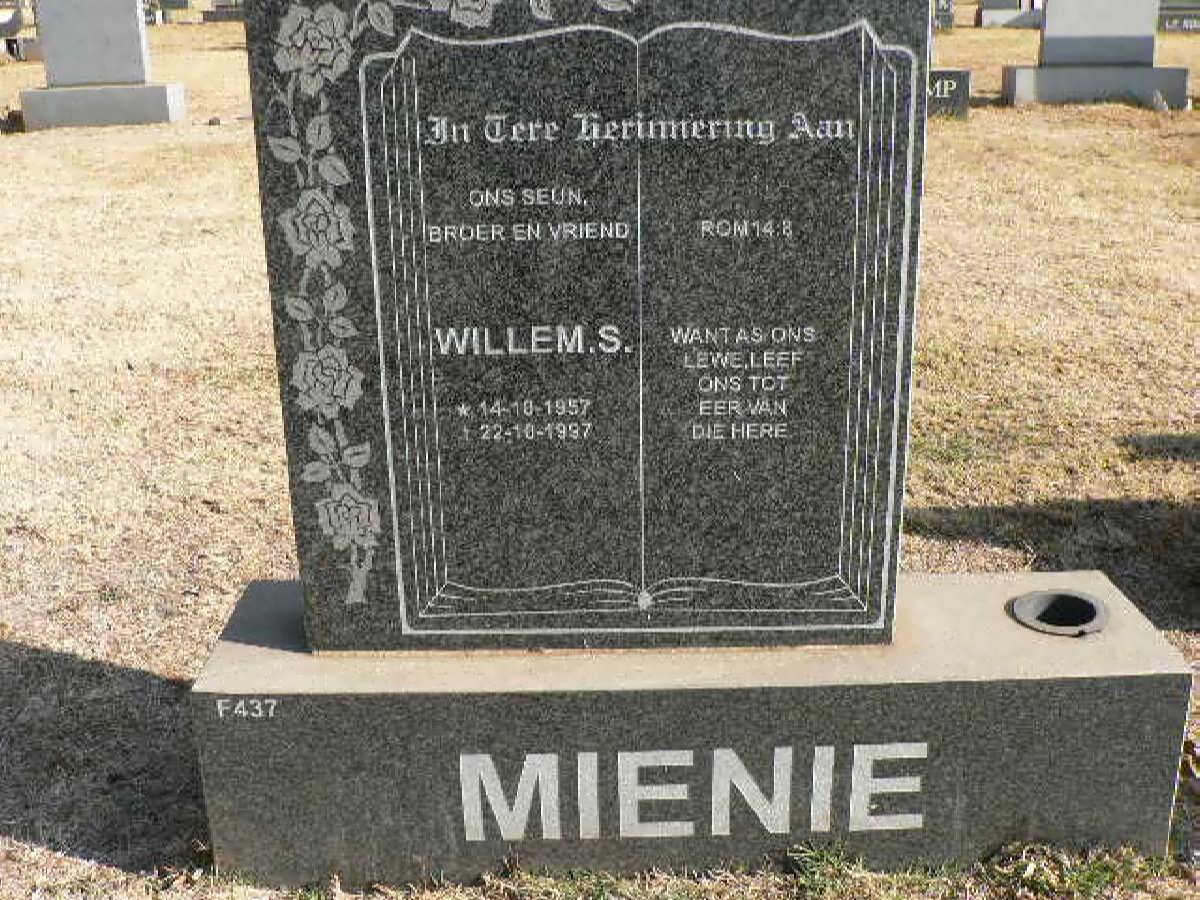 MIENIE Willem S. 1957-1997