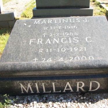 MILLARD Martinus J. 1916-1988 &amp; Francis C. 1921-2000