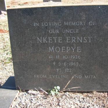 MOEPYE Nkete Ernst 1926-1965