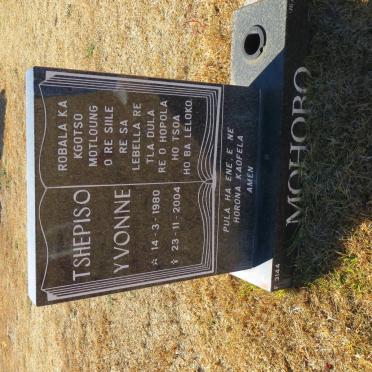MOHOBO Tshepiso Yvonne 1980-2004