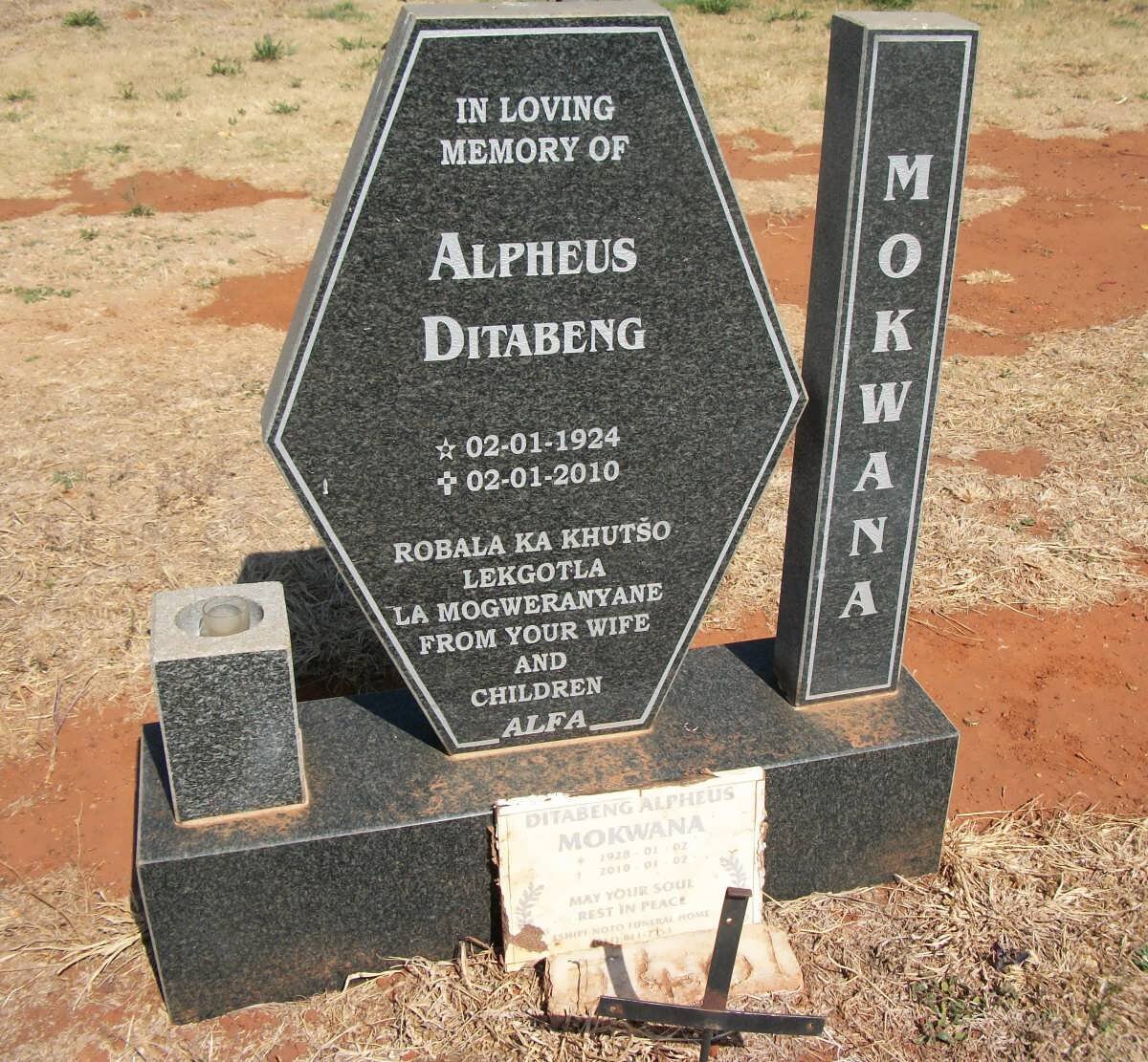 MOKWANA Alpheus Ditabeng 1924-2010