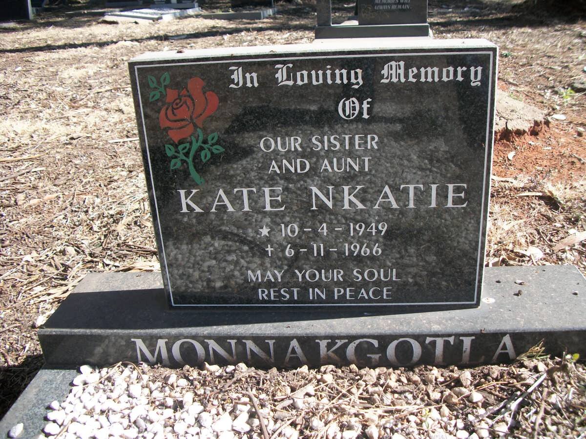 MONNAKGOTLA Kate Nkatie 1949-1966