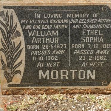 MORTON William Arthur 1877-1962 &amp; Ethel Sophia 1889-1967