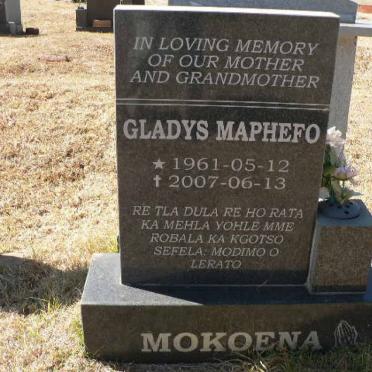 MOKOENA Gladys Maphefo 1961-2007