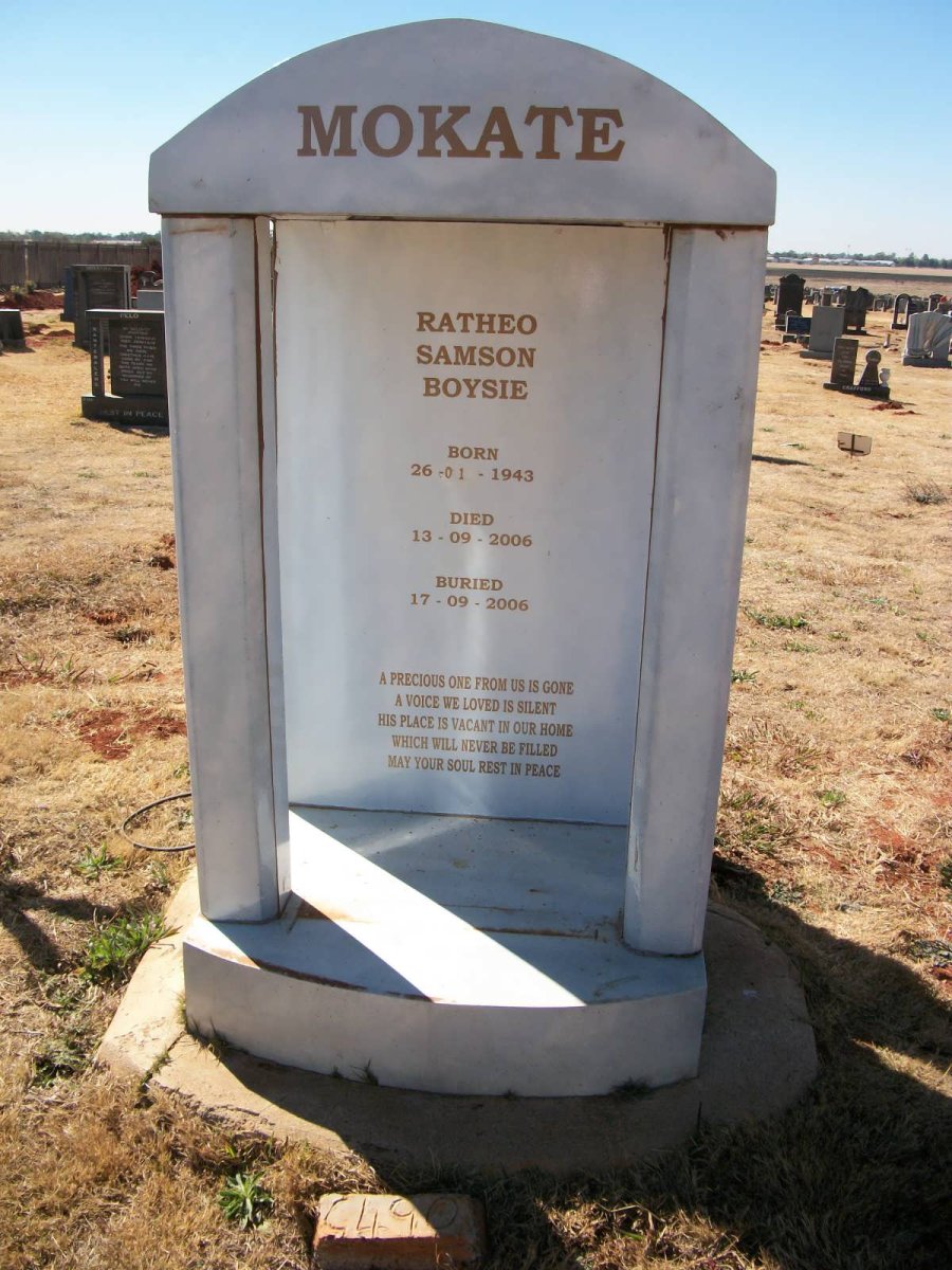 MOKATE Ratheo Samson Boysie 1943-2006